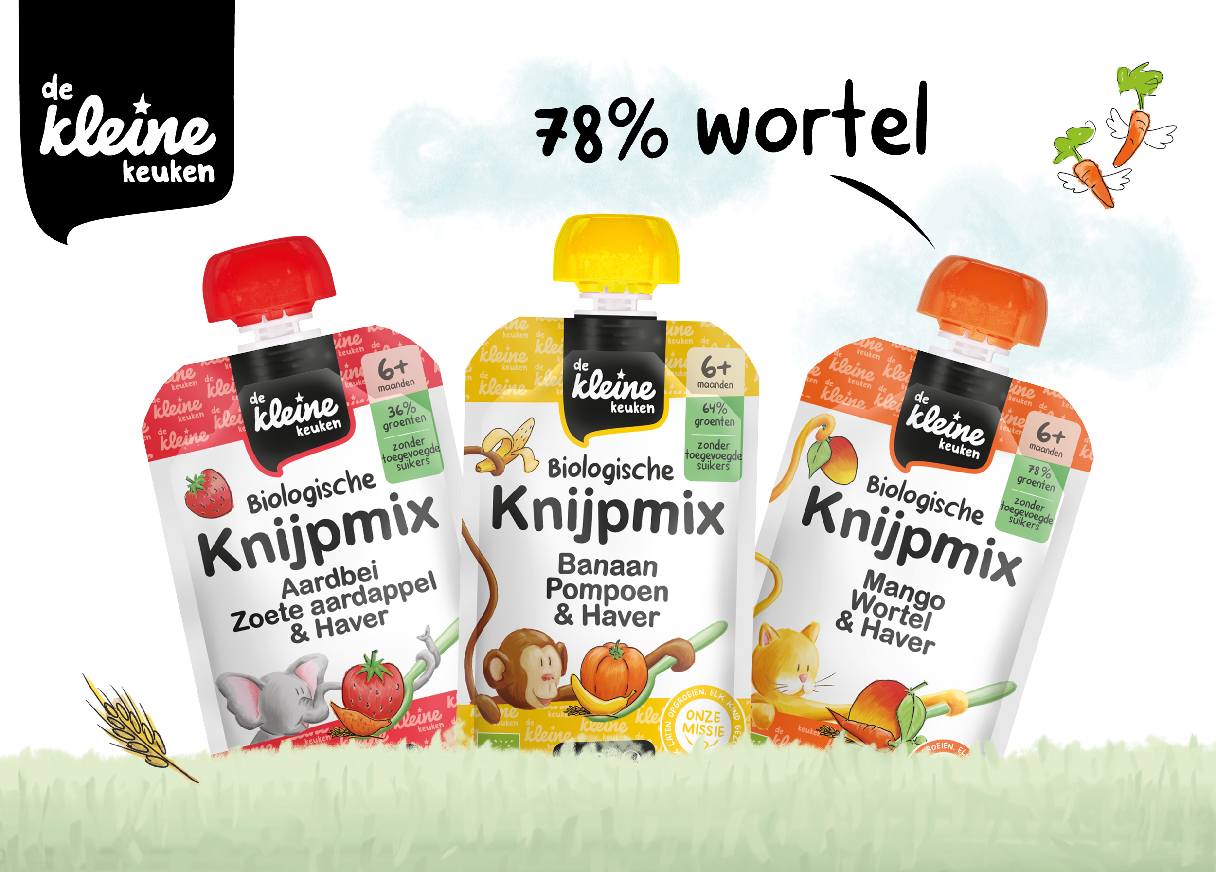 Knijpmix met groente 6 maanden