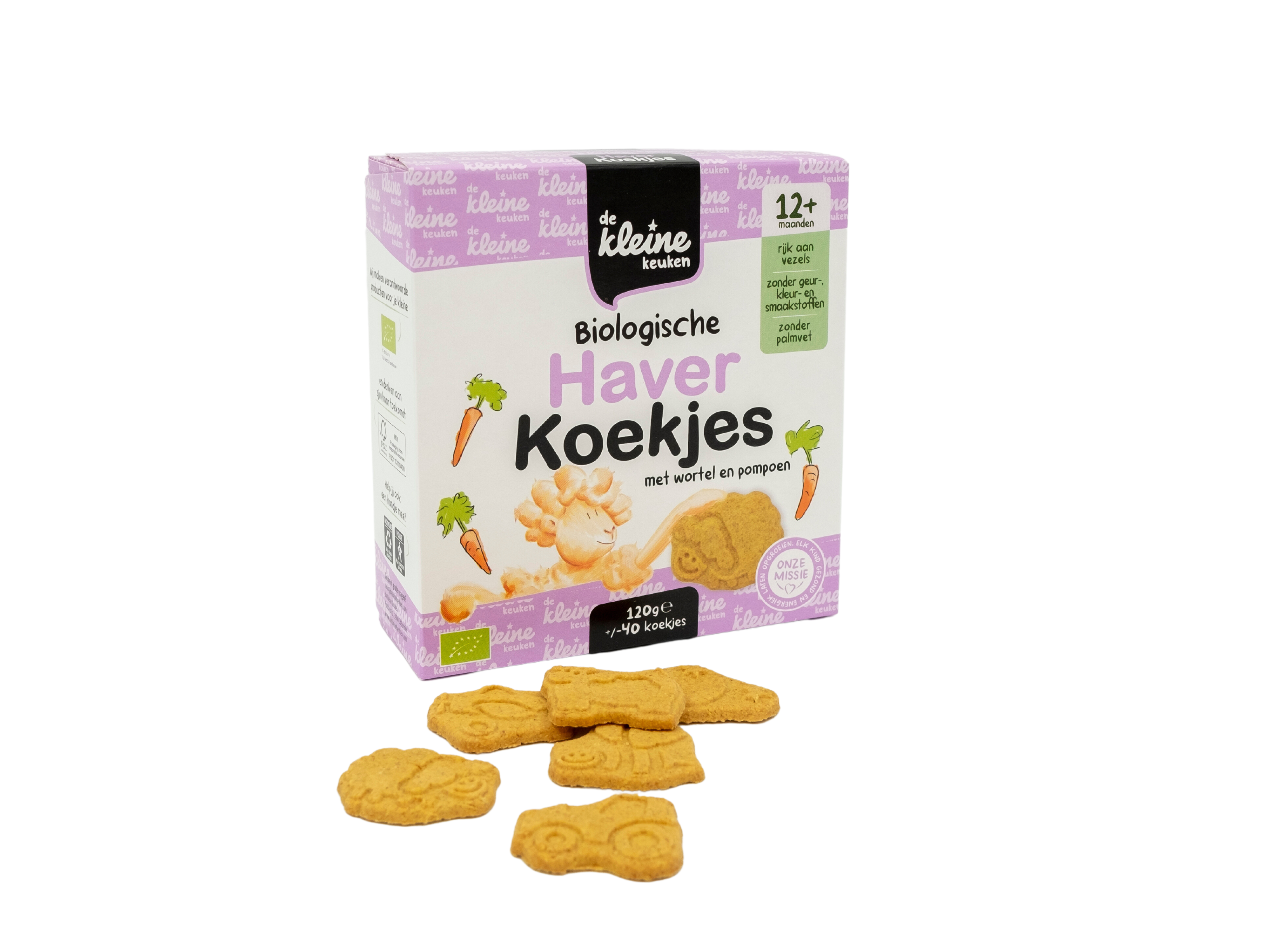 Biologische Haverkoekjes met Wortel & Pompoen